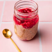 steel cut overnight oats in mason jar