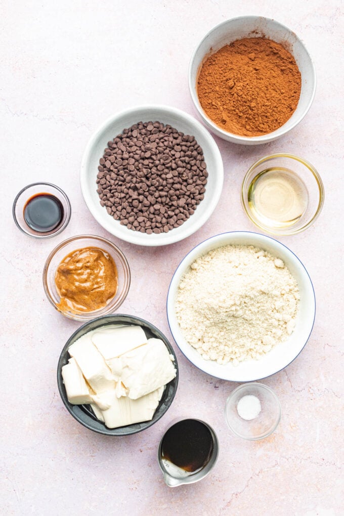 ingredients for vegan chocolate mousse cake