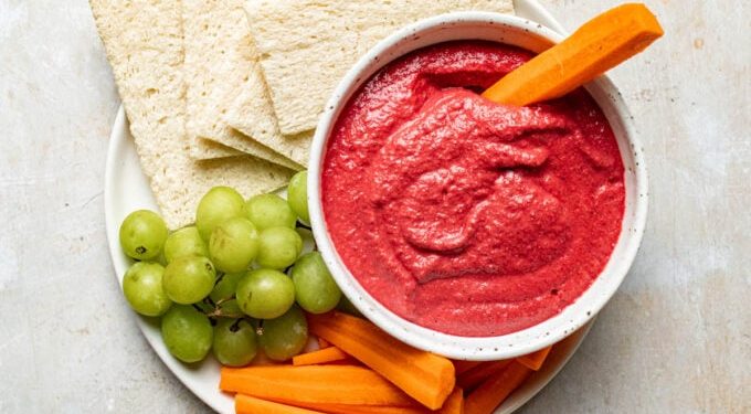 Nourishing Vegan Beet Dip with Hemp Hearts