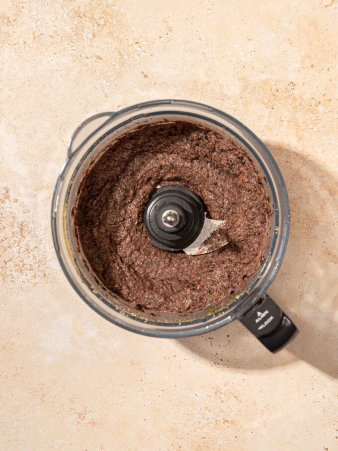 black bean dip in food processor