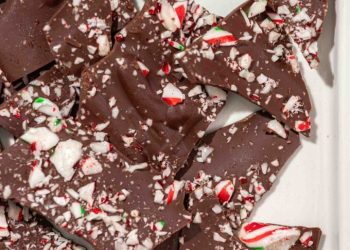 Vegan All Dark Chocolate Peppermint Bark