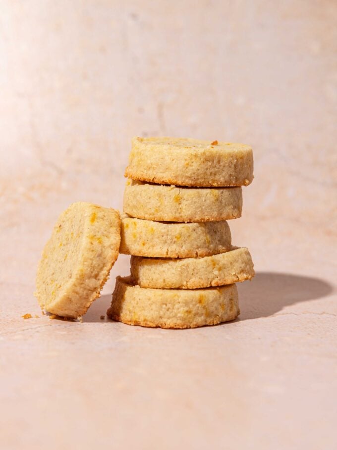 stack of shortbread cookies