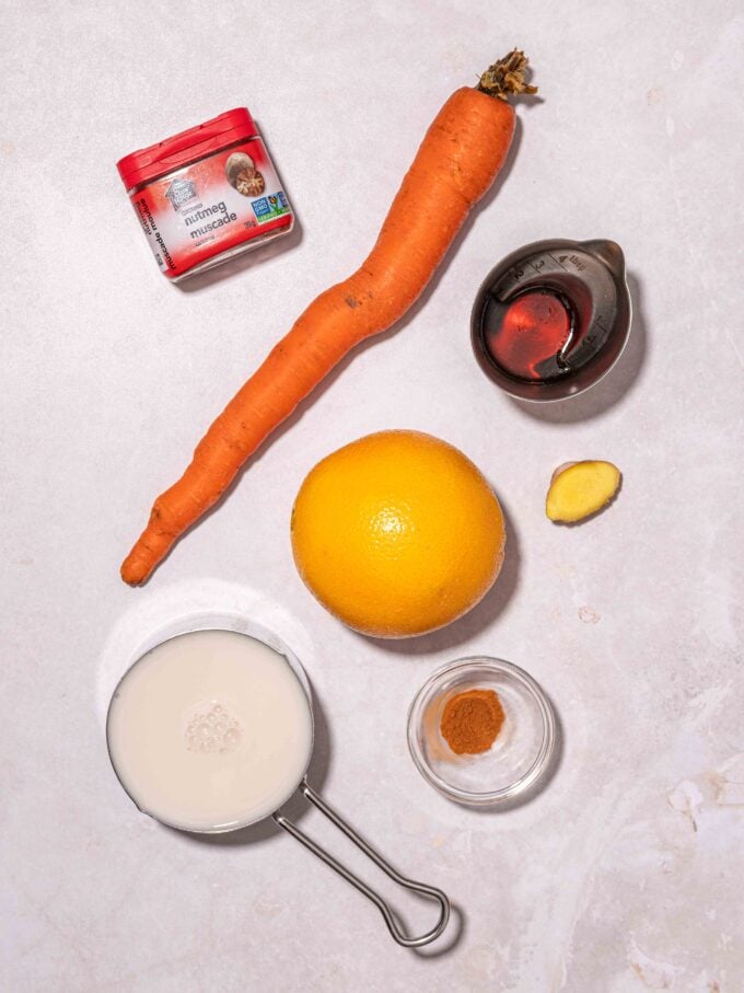 carrot ginger smoothie ingredients