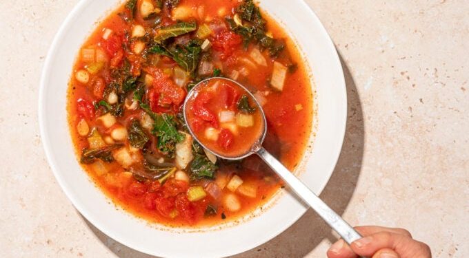 Veggie Packed Navy Bean Soup