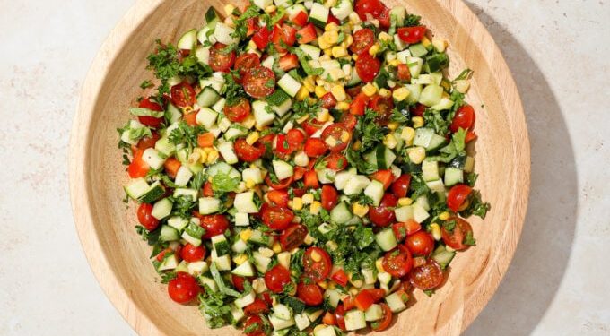 Chopped Summer Vegetable Salad with Zucchini