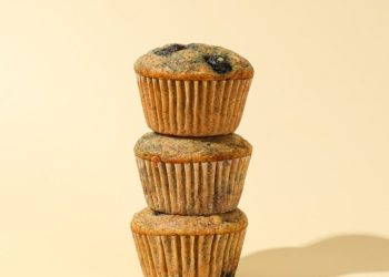 Quick Baked Lemon Blueberry Vegan Muffins