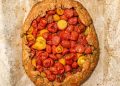 The Easiest Cherry Tomato Galette with Pesto