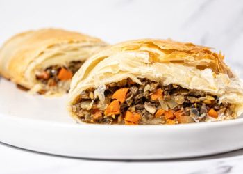 Baked Vegan Wellington with French Lentils